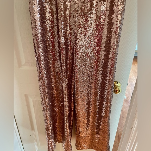 Rose Gold Sequin Jump Suit! - Picture 6 of 6